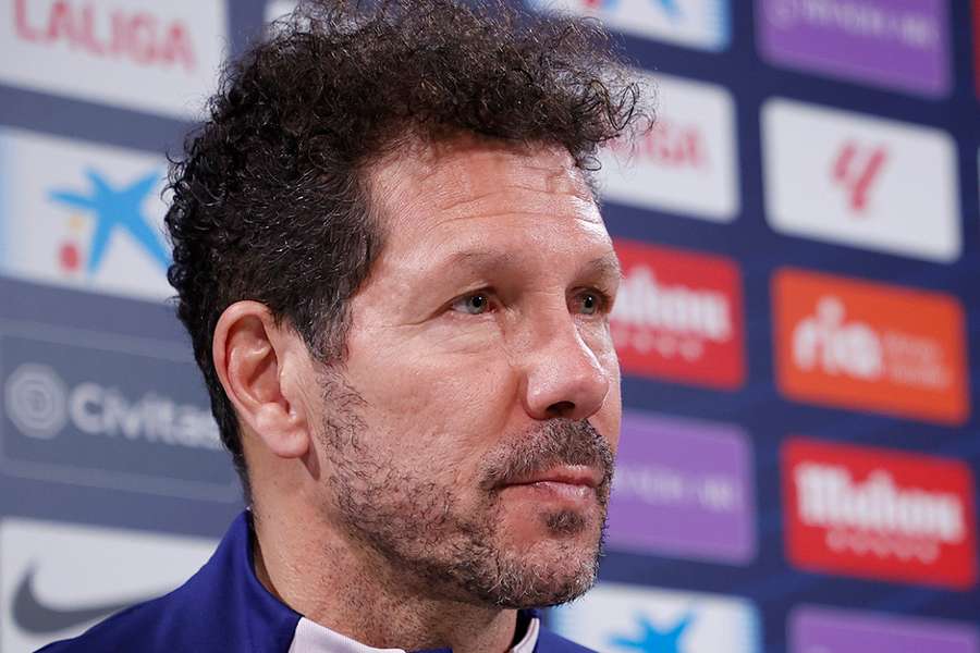 Diego Simeone em conferência de imprensa