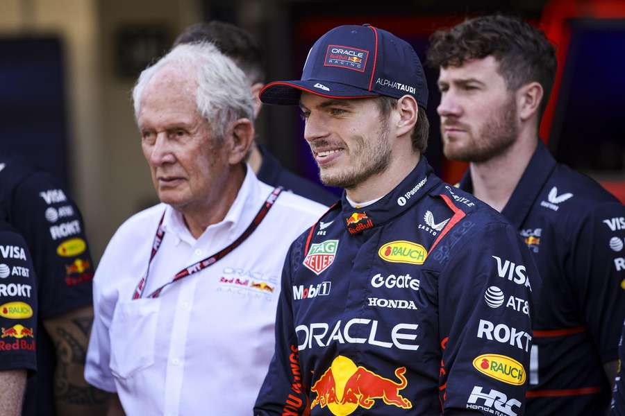 Helmut Marko mit Max Verstappen.