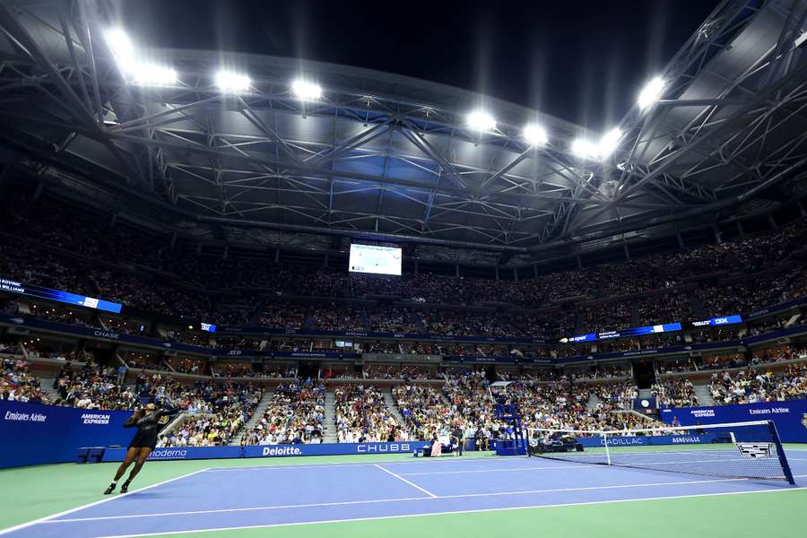 Day one of the US Open was a dazzling affair under the lights