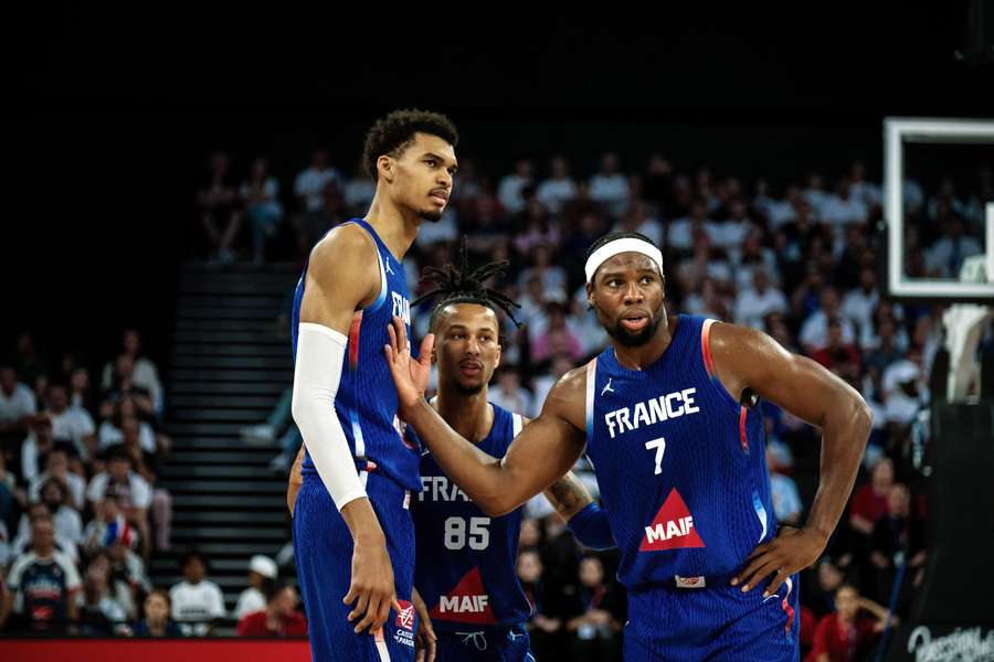 Les Bleus lors du match amical face à la Serbie le 12 juillet.