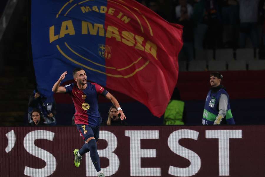 Ferran Torres celebra su gol ante el Inter
