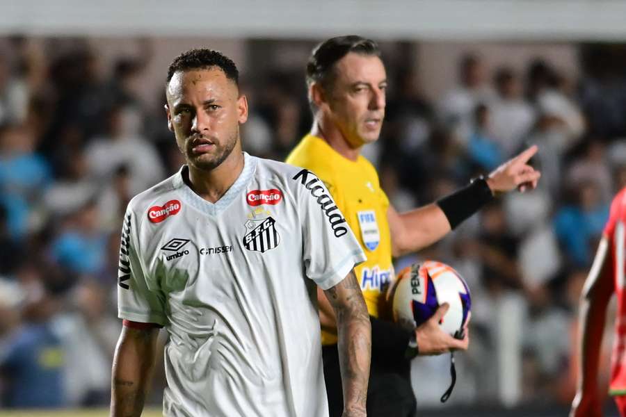 Neymar, en un partido del Santos