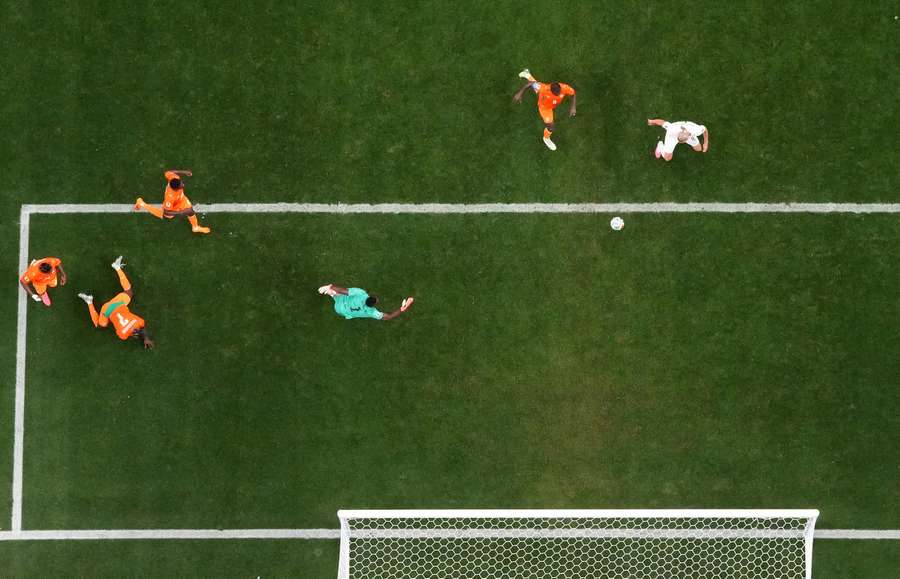 Il momento del gol di Haaland