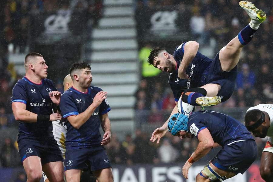 Leinster's players in action against La Rochelle