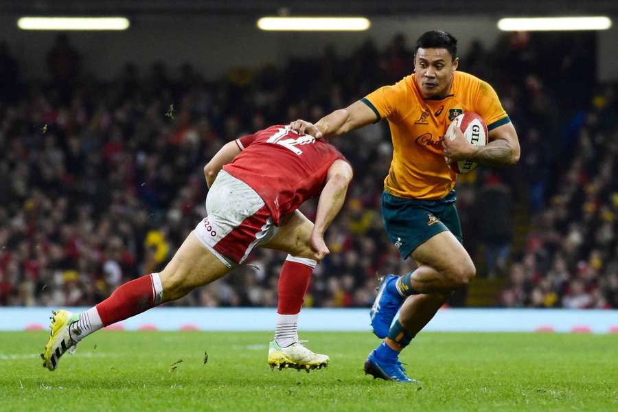 Len Ikitau in action against Wales