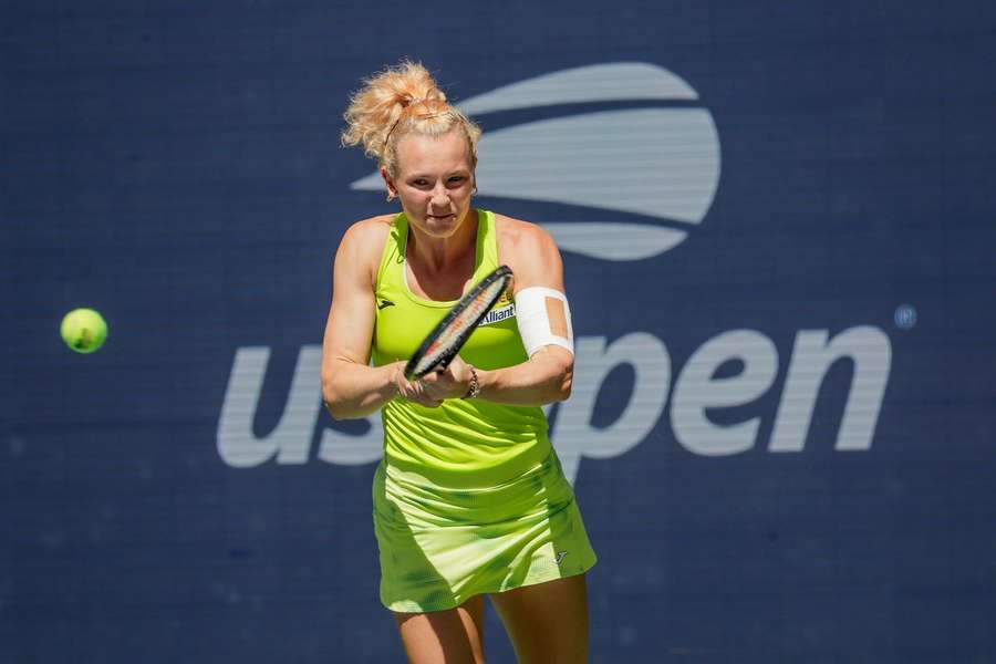 Kateřina Siniaková v boji o postup do dalšího kola US Open. Kateřina Siniaková v boji o postup do dalšího kola US Open.