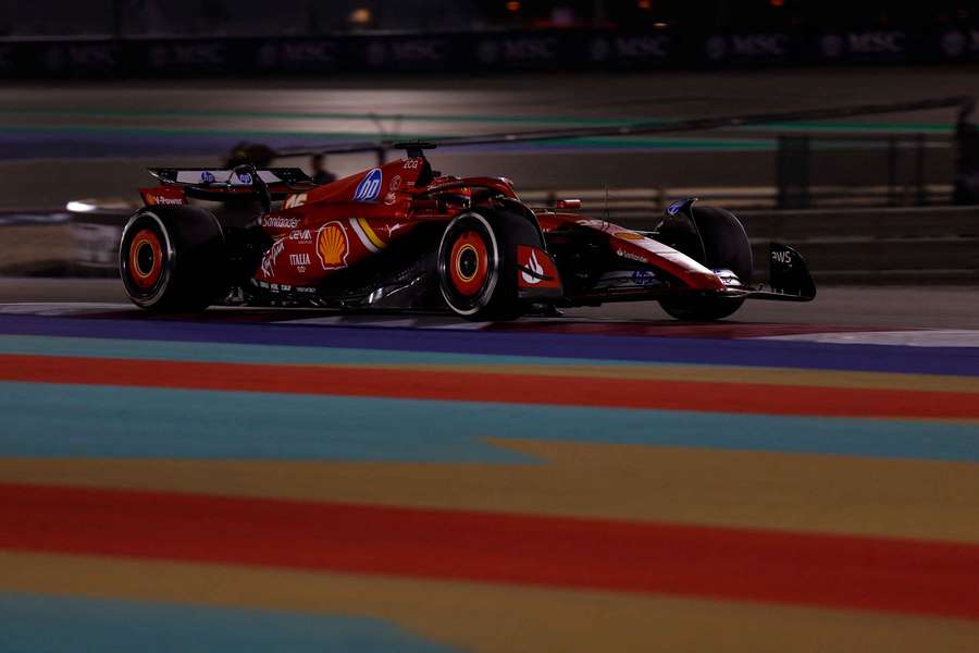 Ferrari's Charles Leclerc during practice 
