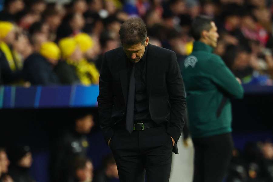 Simeone, cabizbajo en el Metropolitano