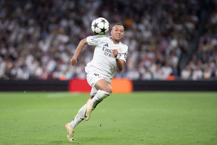 Mbappé, durante el Real Madrid-Borussia Dortmund