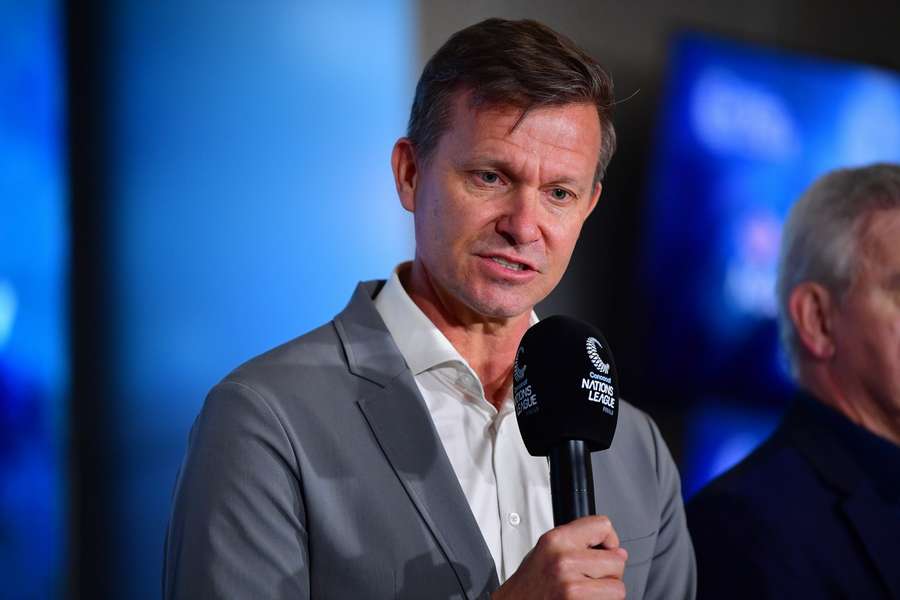 Jesse Marsch bei der Pressekonferenz zur CONCACAF Nations League.