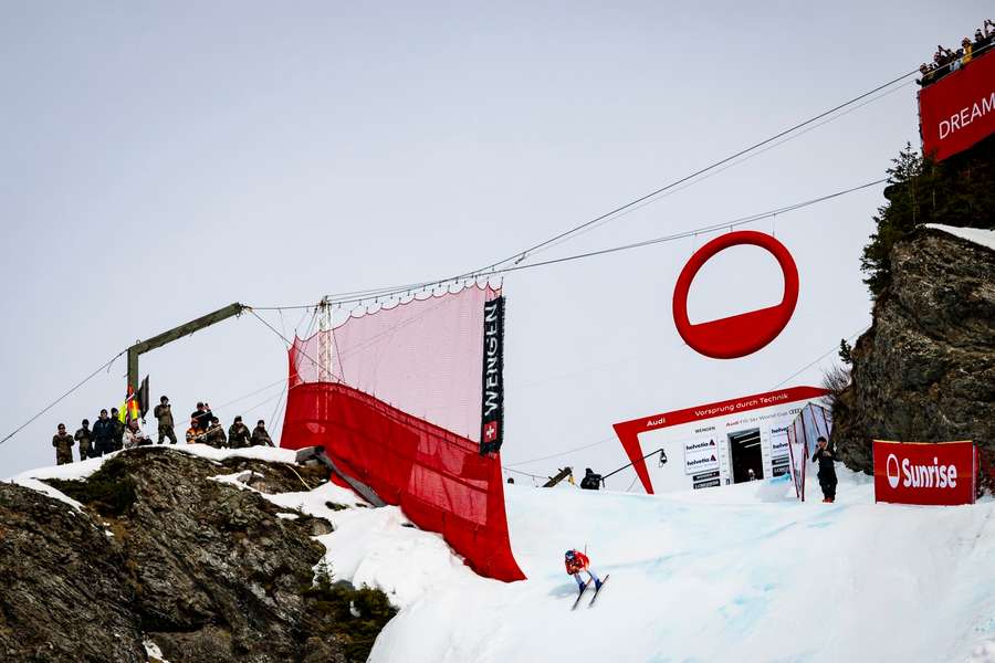 Start der verkürzten Abfahrt