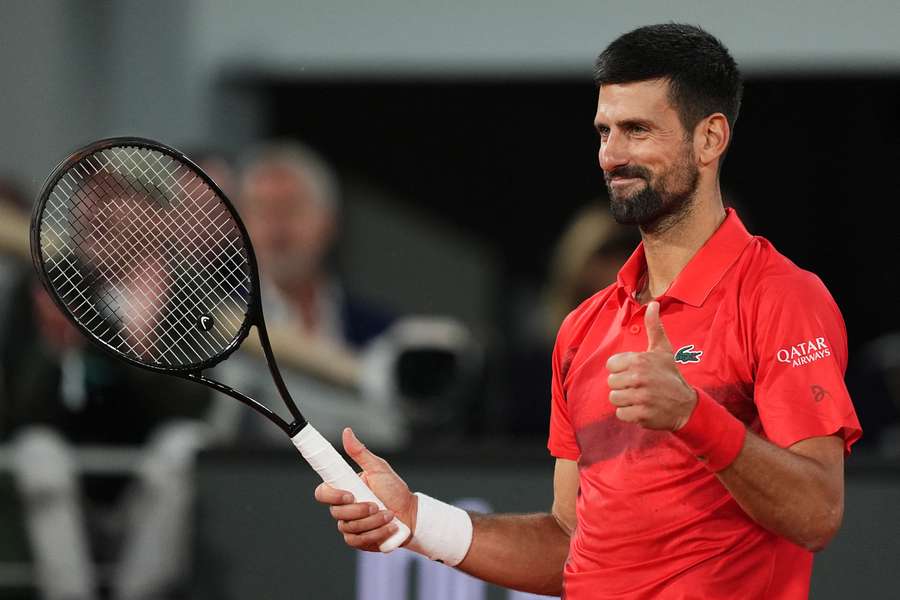 Djokovic à Roland-Garros.