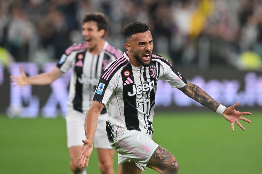 Gonzales celebrates his goal for Juventus