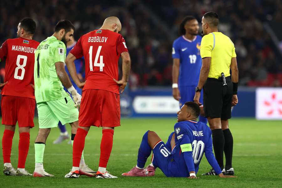 Kylian Mbappé contre l'Azerbaïdjan.