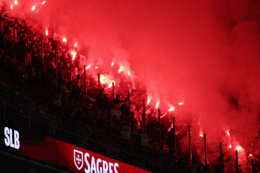 Adeptos do Benfica no Estádio Municipal de Braga