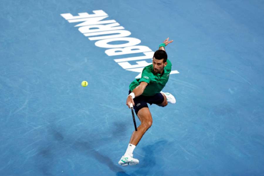 Novak Djokovic in Australian Open action