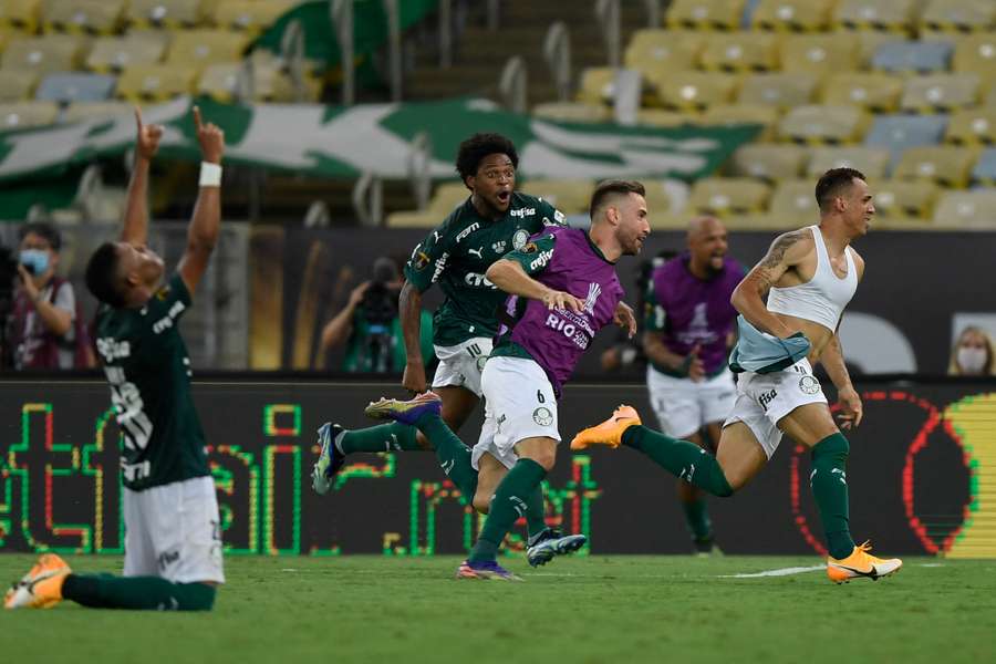 Breno Lopes comemora gol que deu a primeira Libertadores ao técnico Abel Ferreira Breno Lopes comemora gol que deu a primeira Libertadores ao técnico Abel Ferreira