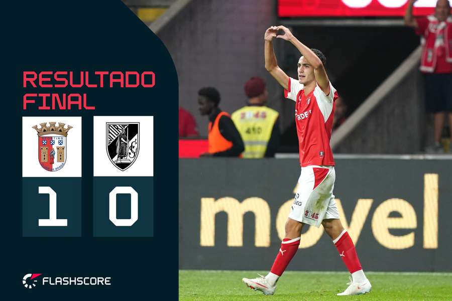 Diego Rodrigues, nascido e formado em Guimarães, marcou o golo do SC Braga Diego Rodrigues, nascido e formado em Guimarães, marcou o golo do SC Braga