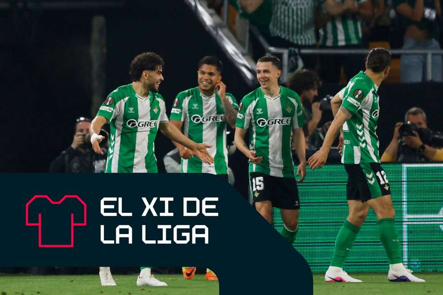 Abde celebra un gol con el Betis