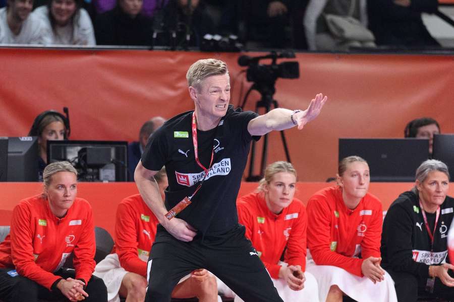 Jesper Jensen in action as Danish national team coach