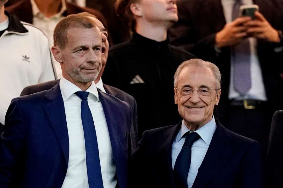 Florentino Pérez, con Ceferin