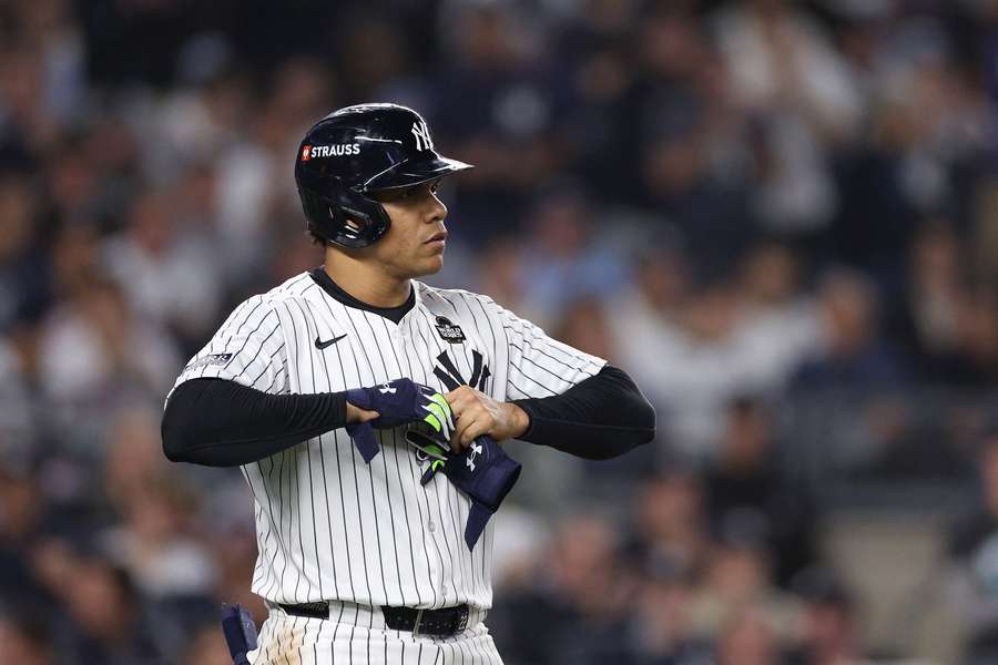 Juan Soto avec les Yankees fin-octobre.
