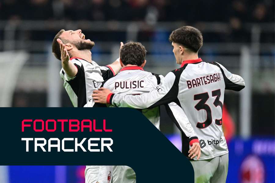AC Milan celebrate opening goal