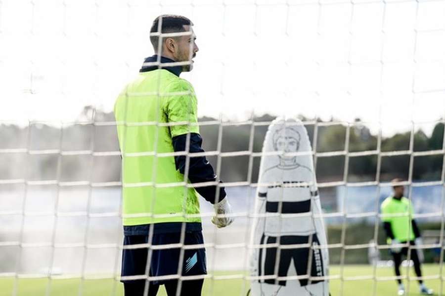 Diogo Costa no treino do FC Porto