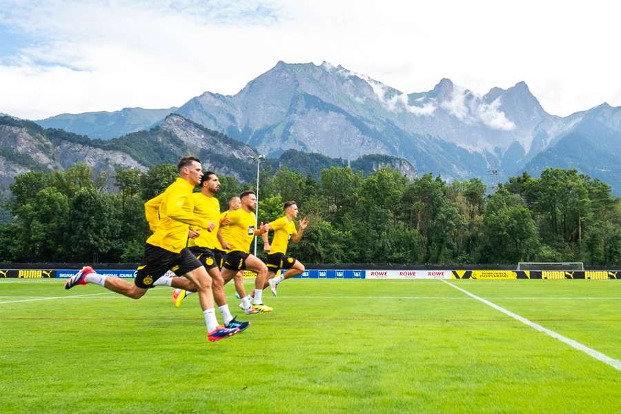 Dortmund à l'entraînement.