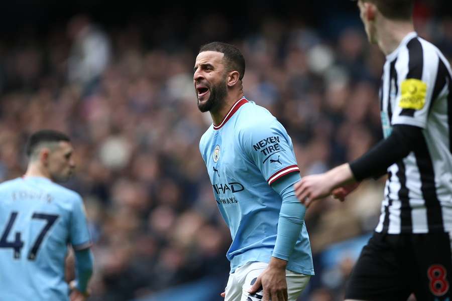Walker during the game against Newcastle Walker during the game against Newcastle