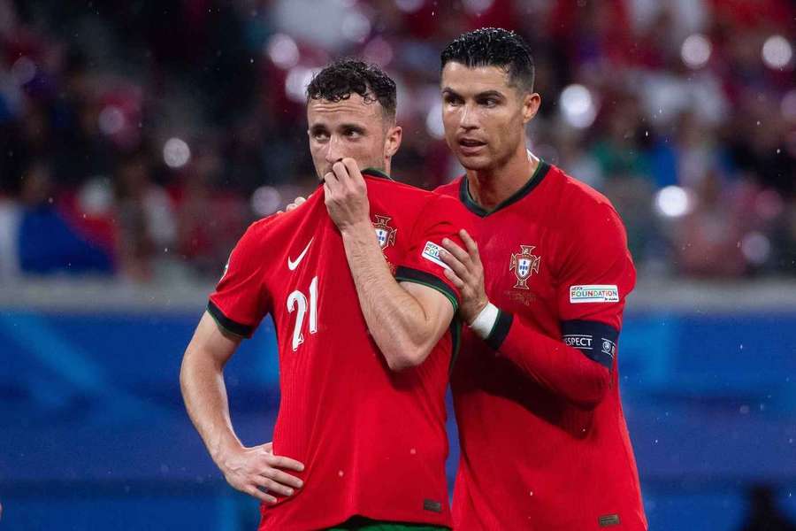 Cristiano Ronaldo und Diogo Jota bei der EM 2024.