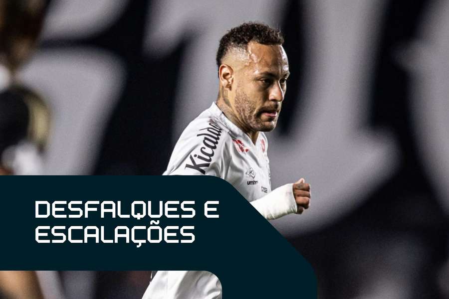 Neymar está machucado e desfalca o Santos no San-São