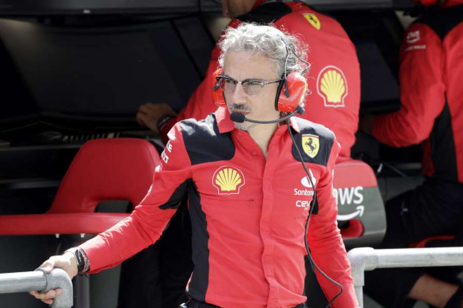 Ferrari's departing sporting director Laurent Mekies during practice