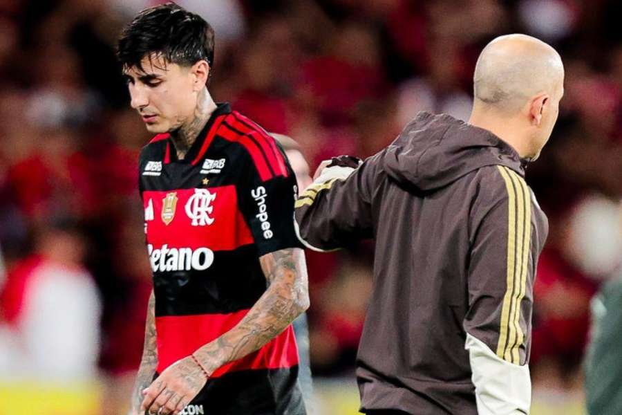 Erick Pulgar deixou Flamengo x Mirassol com dores na coxa Erick Pulgar deixou Flamengo x Mirassol com dores na coxa