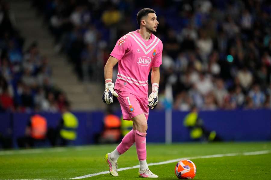 Joan Garcia avec l'Espanyol de Barcelone le mois dernier.
