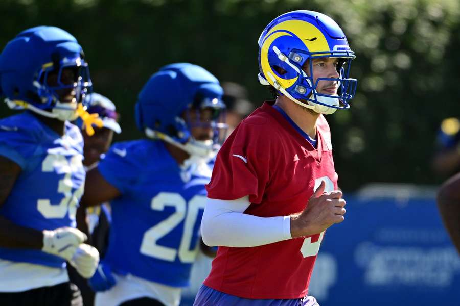 Rams QB Matthew Stafford at training camp