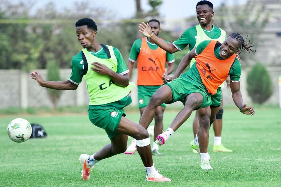 Kenya's players in training Kenya's players in training