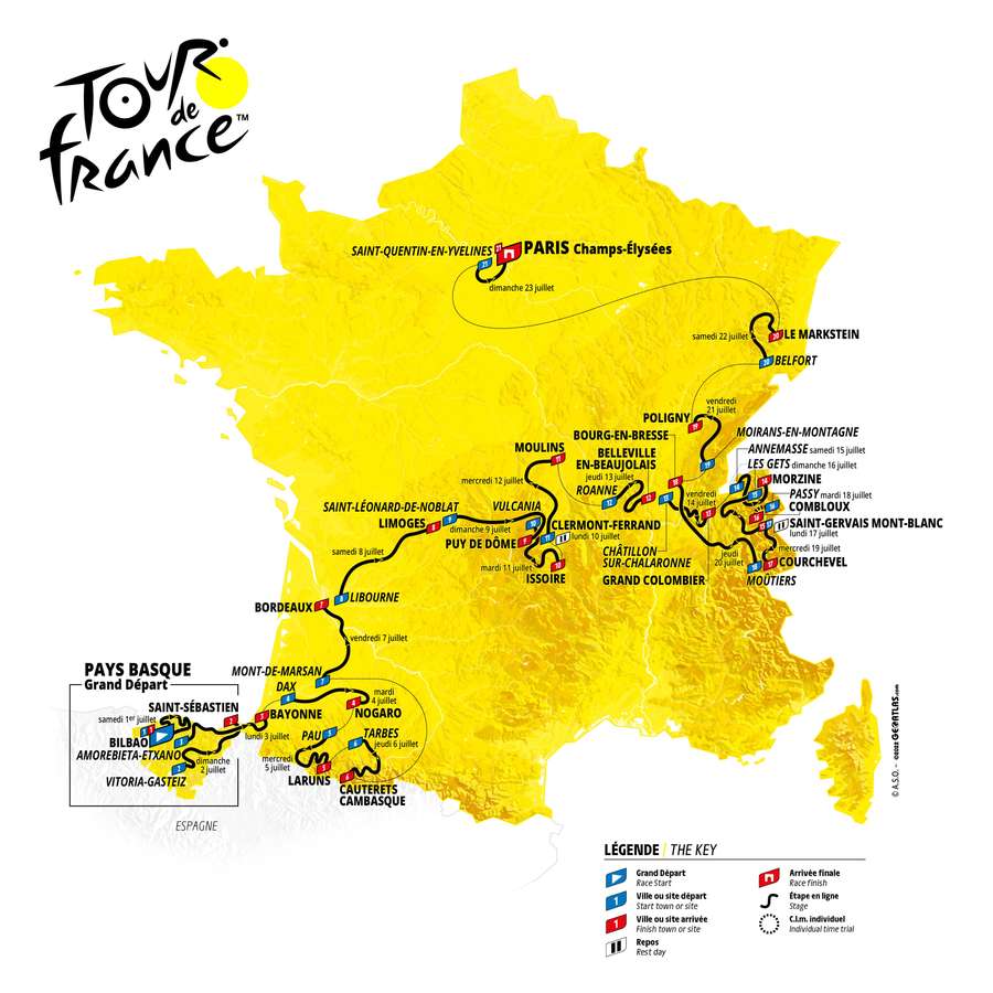 Trasa Tour de France 2023