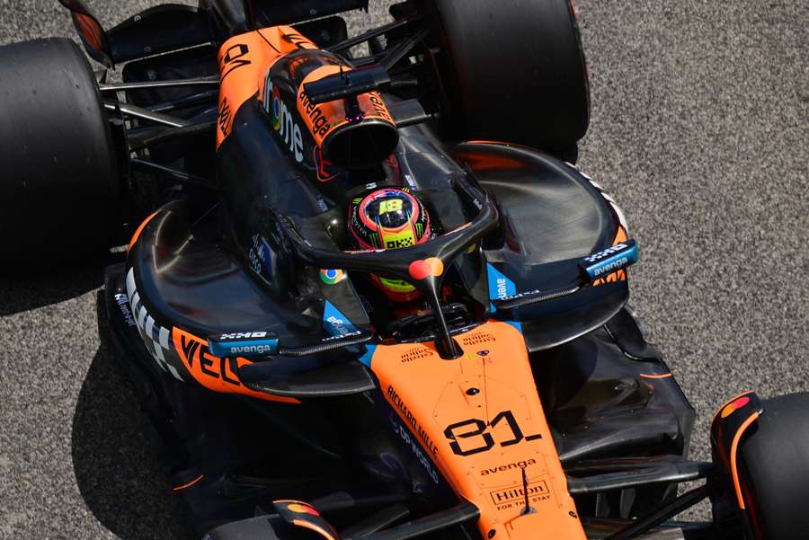 Oscar Piastri dans sa McLaren lors des qualifications de ce samedi.