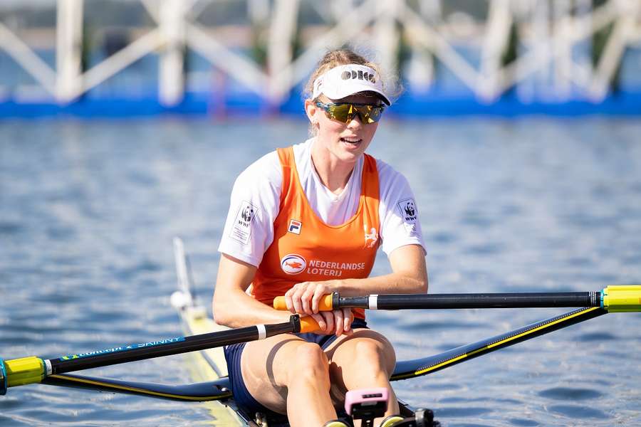 Karolien Florijn verlengde haar abonnement op de wereldtitel in de skiff