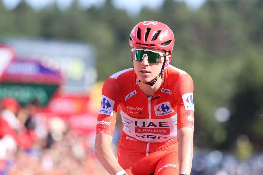 Tadej Pogacar during Stage 7 of the Vuelta a Espana Tadej Pogacar during Stage 7 of the Vuelta a Espana