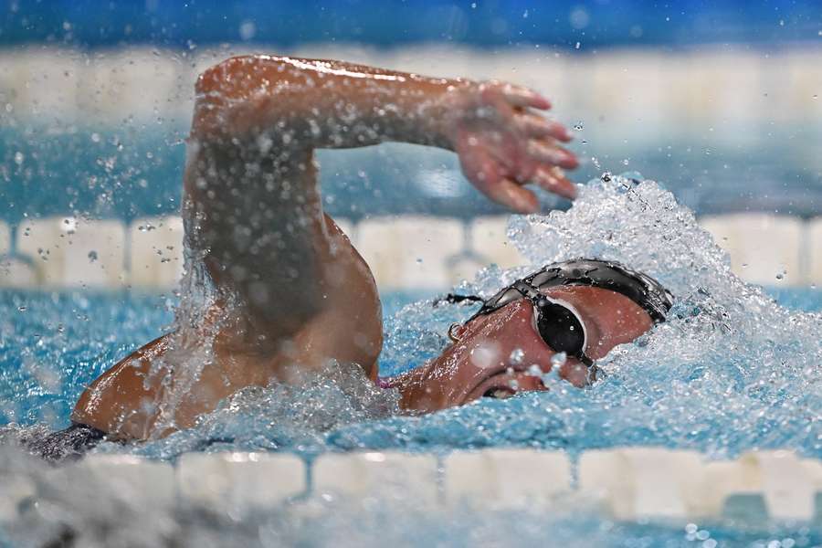 Gose während dem Finale über 400 m Freistil Gose während dem Finale über 400 m Freistil