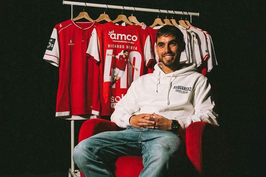 Ricardo Horta assume "muito orgulho" por recorde de jogos pelo SC Braga