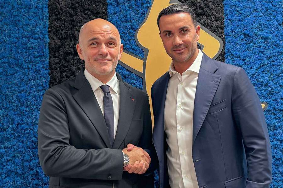 Raffaele Palladino (vpravo) je novým trenérem Atalanty.