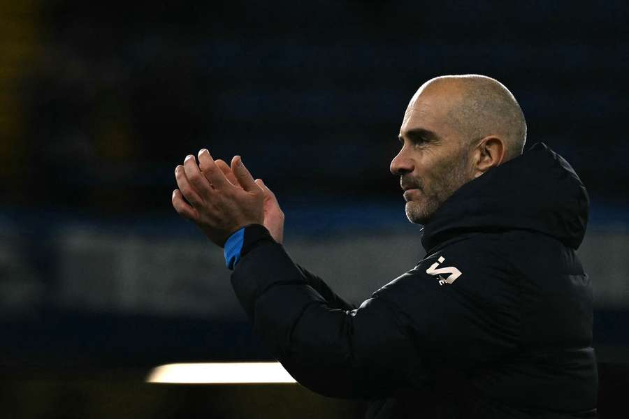 Chelsea head coach Enzo Maresca applauds the fans