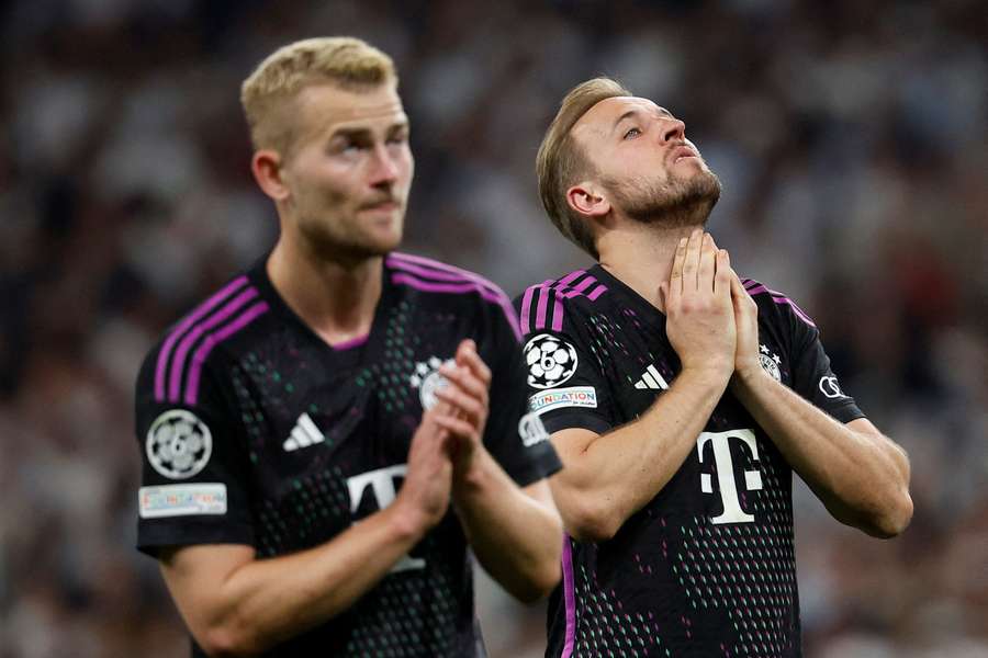 Bayern's Matthjis de Ligt and Harry Kane will go without a trophy this season