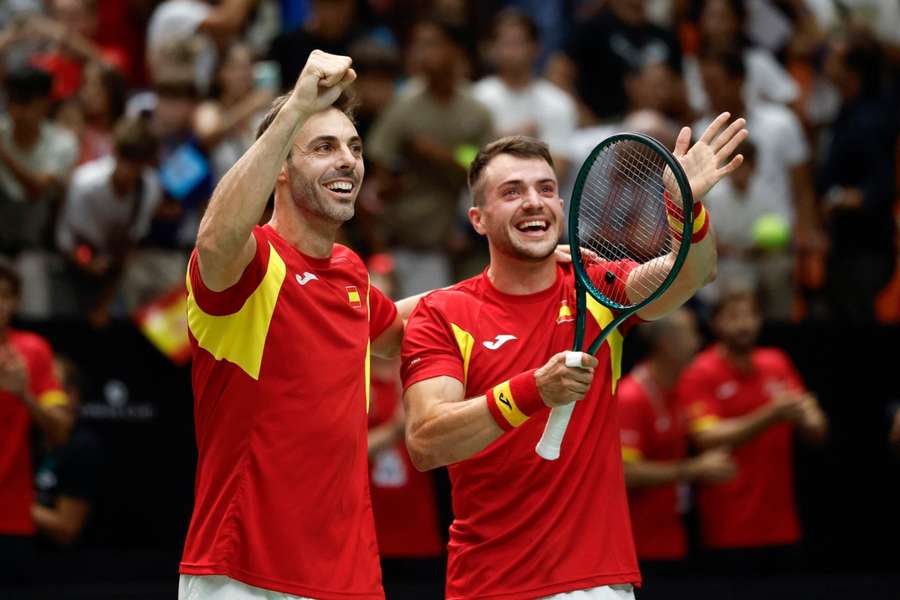 Marcel Granollers y Pedro Martínez celebran la victoria en el dobles