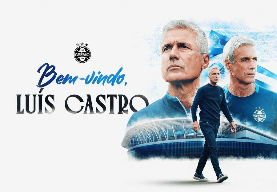 O anúncio de Luís Castro como técnico do Grêmio O anúncio de Luís Castro como técnico do Grêmio