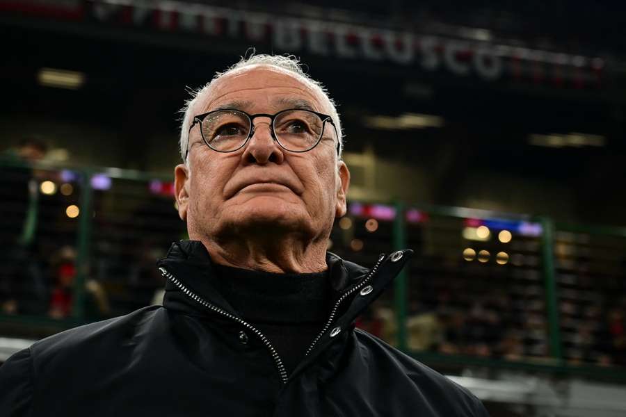Ranieri en San Siro el pasado domingo.