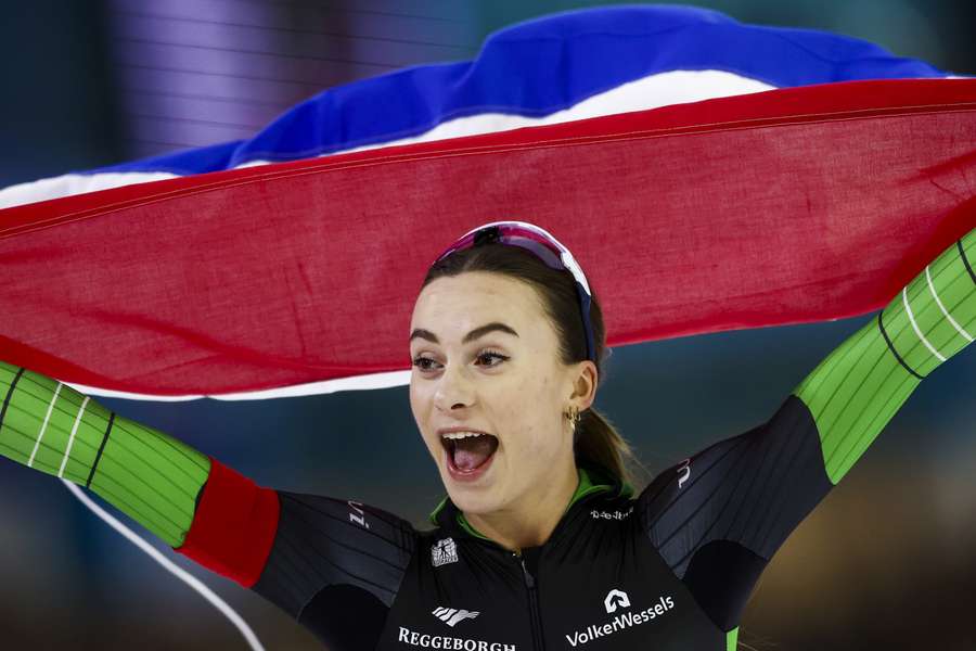 Femke Kok tijdens de NK Femke Kok tijdens de NK